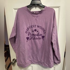 Purple fall sweatshirt